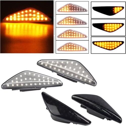 2Pcs LED Flowing Car Turn Signal Lights Side Marker Side Indicator Lamps 12V For BMW X5 E70 07-13 X6 E71 E72 08-14 X3 F25 11-17