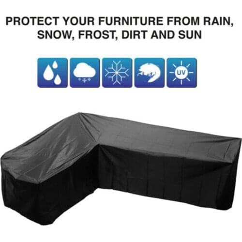 210D Waterproof L Shape Large Size XL Indoor Outdoor Sofa Cover 3Mx3M Rattan Patio Garden Furniture Protective Cover Dust Covers