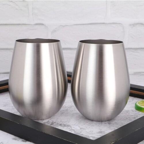 4PCS Stainless Steel Wine Glasses Kitchen Bar Unbreakable Metal Drink Cups for Indoor Outdoor Picnics Camping