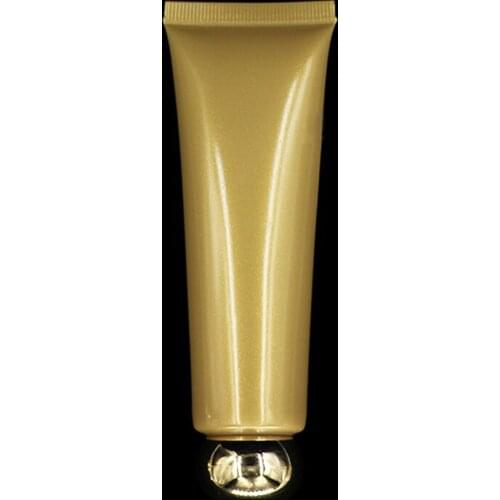 50pcs 50g Empty Gold Plastic Cosmetic Emulsion facial Cleanser Soft Tube Hand Cream Packaging Container gold screw cap Bottle