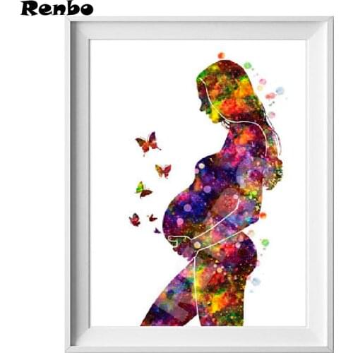 Crystal Diamond embroidery Pregnant women butterfly diamond painting rhinestone 5D cross stitch Crafts Needlework decor gift