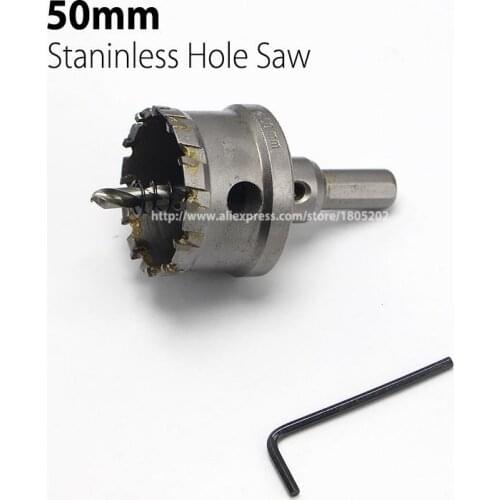 50mm 1.97" Core Drill Bit Hard Alloy Metal Hole Saw Drill Bit for Steel Metal Alloy Cutter Metal Working