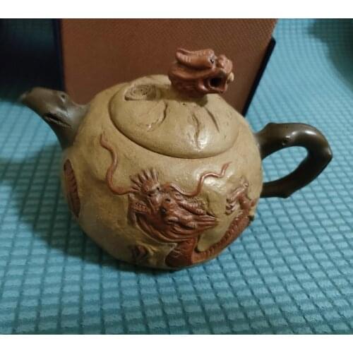 Chinese Yixing Purple Clay Teapots Ball Shaped Infuser Tea Pot Beauty Kettle Raw Ore Handmade Zisha Tea Set