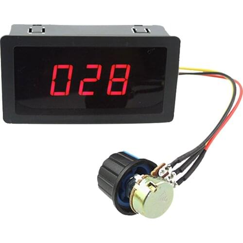 DC Governor Digital Display 12V24V Reducer Motor High Power Speed Regulating Switch PWM Poleless Speed Regulating Control Board