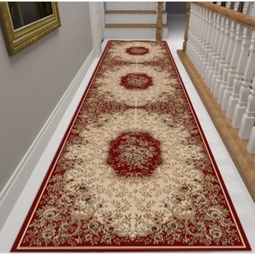 European Long Carpet For Stairway Hallway Carpet Flower Home Decor Floor Runner Rug Bedside Hotel Entrance/Corridor/Aisle Rug