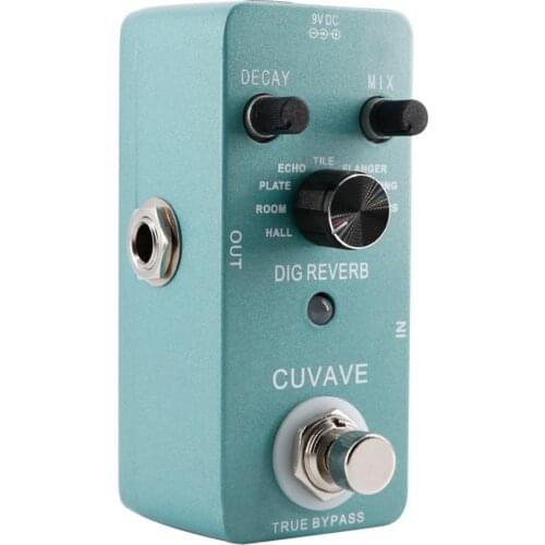 Cuvave Mini Digital Reverb Guitar Effect Pedal 9 Reverb Types True Bypass Fully Metal Shell Guitar Parts & Accessories