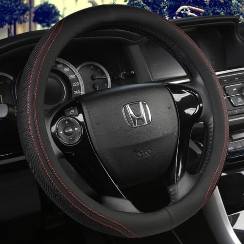 PU Leather 37-38CM Car Steering Wheel Cover Customized Size for Honda Civic 2016 ~ 2019 2020 10th Generation High Quality