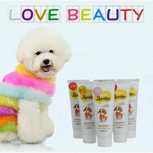 80g Pet Dog Cat Animals Hair Coloring Dyestuffs Dyeing Pigment Agent Supplies Habitat Décor Pet Products
