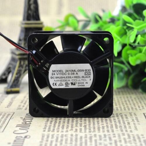 Original For NMB 6025 6CM 2410ML-05W-B30 24V 0.08A Inverter Cooling fan