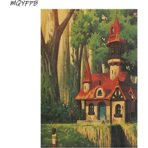 Anime Kraft Paper Poster Home Room Decoration Painting Core 50.5x35cm