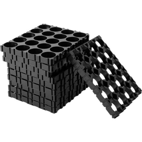 10x 18650 Battery 4x5 Cell Spacer Radiating Shell Pack Plastic Heat Holder Black B2EA