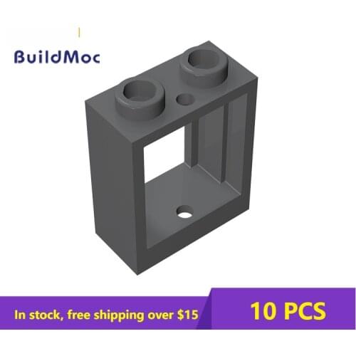 10PCS Plate Brick 60592 1x2x2 For Building Blocks Parts DIY Educational Creative Gft Toys