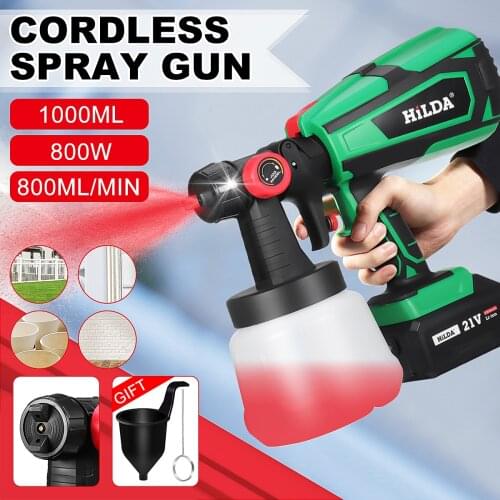 800W 1000ml Electric Spray Gun Household Convenience Spray Paint With Li-ion Battery Regulation High Power Sprayer By PROSTORME