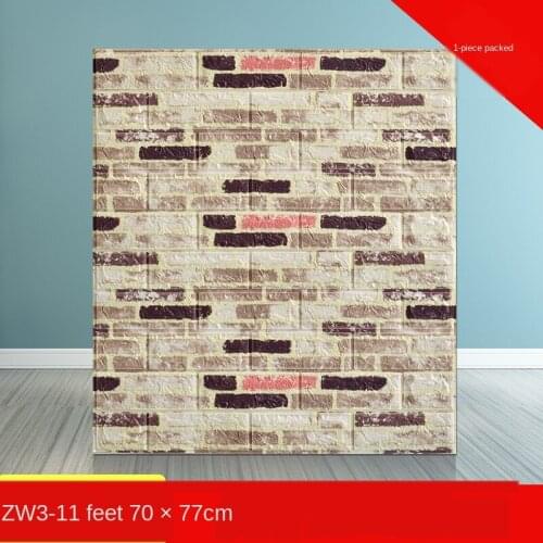 Self adhesive Waterproof TV Background Brick Wallpapers 3D Wall Sticker Living Room Wallpaper Mural Bedroom Decorative
