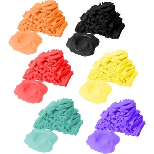 100pcs Disposable Mob Cap Non Woven Anti Dust Hat Head Cover Food Catering Kitchen Disposable Cap hair Protective Catering
