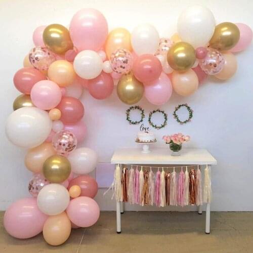 116pcs Latex Balloons Decorations for Wedding Birthday Baby Shower Party Arch Pink White Macaroon Ballon Garland Celebration