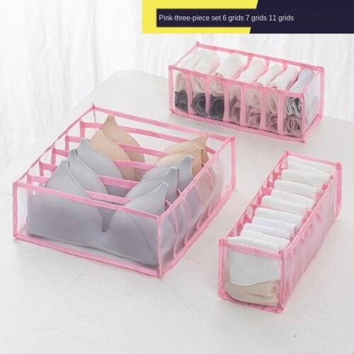 Separated Underwear Storage Bag Underwear Bra Storage Box Closet Organizer Bag Socks Drawer Storage Box Dormitory Storage