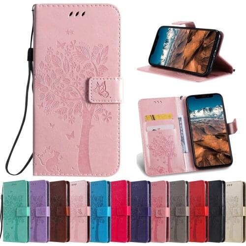 Sunjolly Tree Case for HTC U11 Pink Flip Wallet Card Holder PU Leather Phone Cover fundas coque for HTC M9 M8 C830 825 Cases