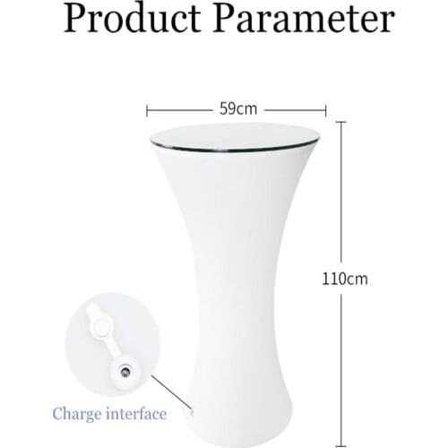 110CM high Led Luminous cocktail table Rechargeable Bar Table IP54 lighted up table For Club Coffee commercial Furniture