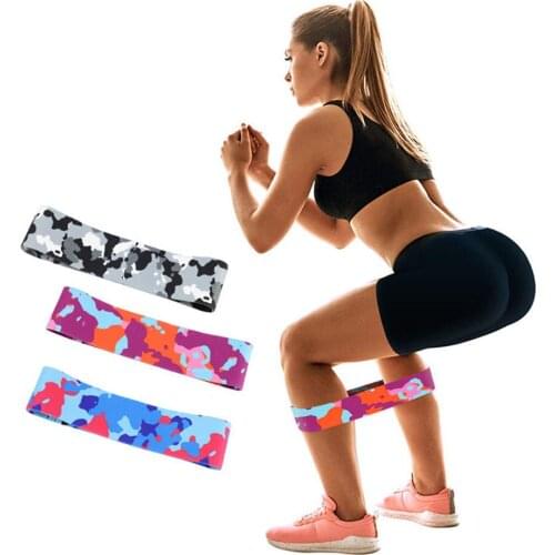 Training Fitness Gum Exercise Gym Strength Yoga Resistance Rubber Band Fitness Elastic Leg Thigh Train Camouflage Pilates Belt