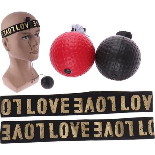 Fight Ball Reflex Boxing REACT Training Boxer Speed Punch Head Cap String Ball