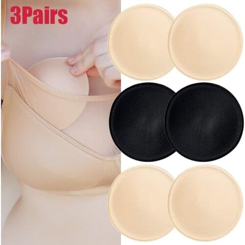 3Pair Sponge Bra Pads Push Up Breast Enhancer Removeable Bra Padding Inserts Cups for Swimsuit Bikini Padding Intimates