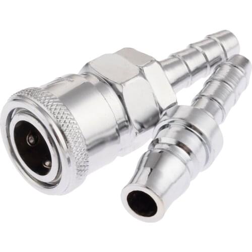 2Pcs Iron Pneumatic Fitting Air Line Hose Compressor Connector Quick Release Coupler Air Line Fittings for 8mm Hose SH20 PH20