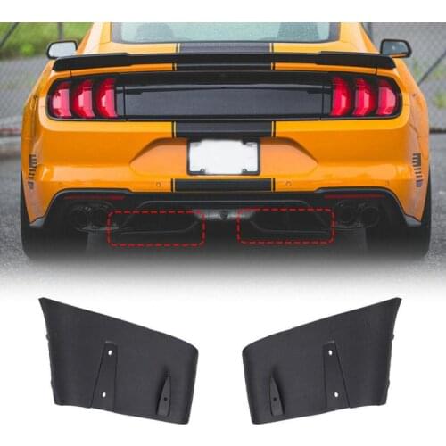 1 Pair Rear Bumper Lip Air Diffuser Valance Foil Kit ABS For Ford For Mustang 2018 2019 GT R Style Car Exterior Parts