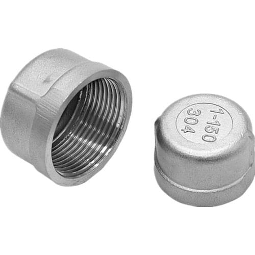1Pc SS304 Stainless Steel Pipe Tube End Cap Head Stopper fittings 1/8" 1/4" 3/8" 1/2" 3/4" 1" 1-1/4" 1-1/2" Female BSP Threaded