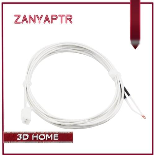 100K NTC 3950 Single-ended Glass Sealed Thermistor Temperature Sensor With XH2.54-2P Terminal 1M Cable For 3D Printer