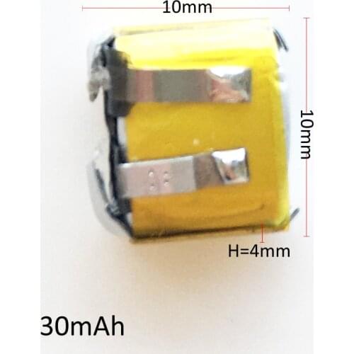 3.7V small size Lipo lithium polymer rechargeable battery 25mAh ~ 40mAh for bluetooth Headphone headset earphone 401010 501012