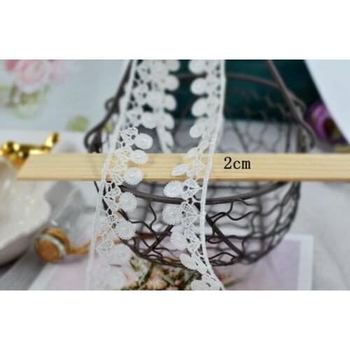 3 Meters White Black Lace Trim DIY Craft Materials Clothing Accessories Lace Fabric 2CM Width Black Water Soluble Lace Mesh Trim