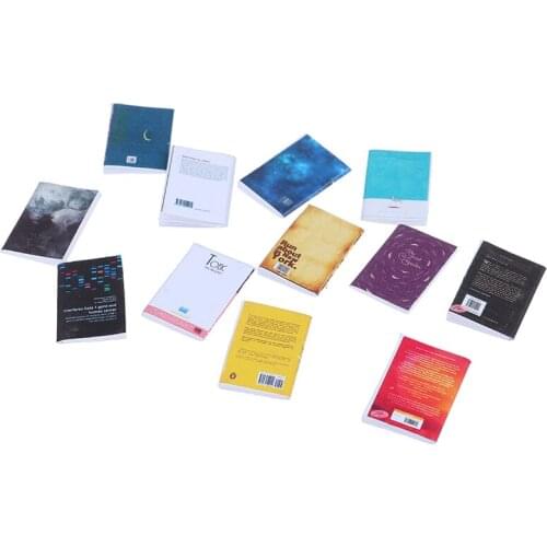 4Pcs 1:12 Miniature Scene Model Dollhouse Accessories Mini Book Paper Notebook Children Toys Birthday Gifts Accessories for Doll