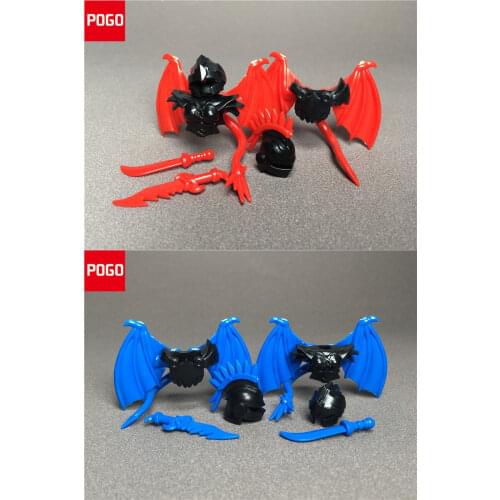 20pcs/lot DIY The Hobbits Armor helmet wings Medieval Castle Dragon Knights Building blocks kids toys for children gifts