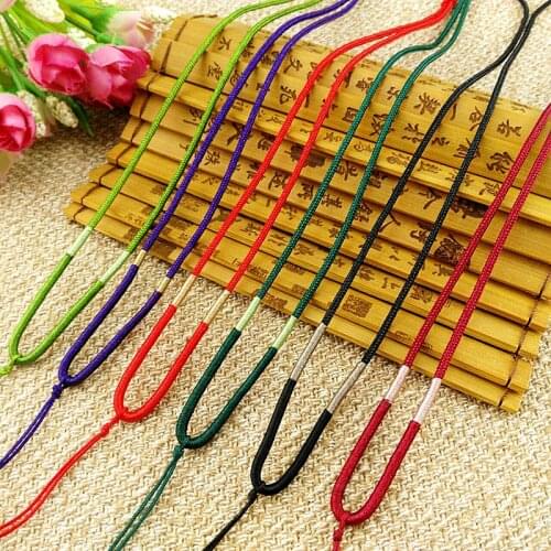 5pcs Hand Knited Necklace Silk Thread Knot Cord For Pendant-thick Flat