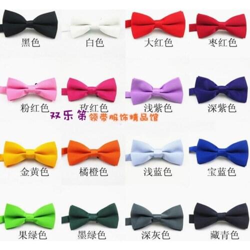Han edition mens bow tie bow tie the grooms best man group white color polyester bow tie 50pcs