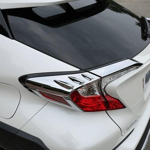 ABS Chrome For Toyota C-HR 2016 2017 2018 accessories Car Tail Lights Rear Lamps Decoration Frame Cover Trim car styling 4pcs