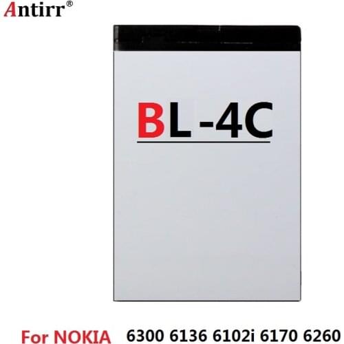 3.7V BL-4C Cell Phone Battery For Nokia 1661,1662 3500C,6100,6102,6136,6170,6260,6300i,6301 Free Shipping