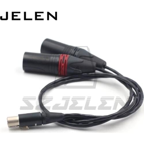 Ta5f to two XLR 3pin male for Zaxcom qrx200 audio cable
