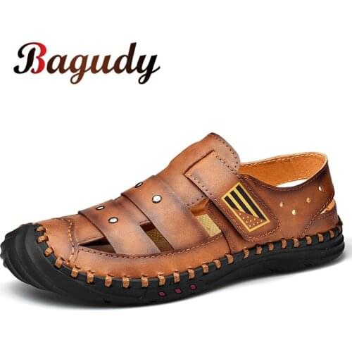 Bagudy Men's Leather Sneakers