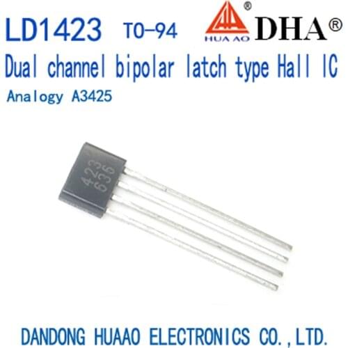 LD1423 A3425 Bipolar Dual-channel latching Hall position sensor ASIC TO-94