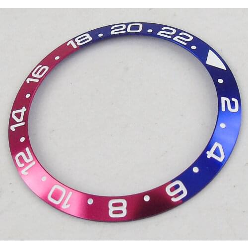 38mm Aluminum Vintage Bezel Insert Dial for Submariner Gmt Watch Face Watches Replacement Accessories