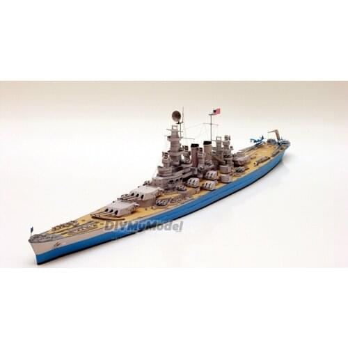 DIYMyModeI Junwuzhai North Carolina class battleship 1:400 DIY Handcraft Paper Model Kit Handmade Toy Puzzles Gift Movie prop