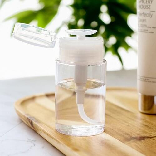 10pcs 150ml 200ml 300ml Plastic Nail Polish Remover Bottle Press Pumping Dispenser Toner Emulsion Bottle Nail Art UV Gel Cleaner