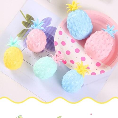 Fidget Ball Squeeze Toy Pineapple Sensory Toy Party Favors Stressful Realistic Fruits for Kids Adult Toddler ADD Therapy