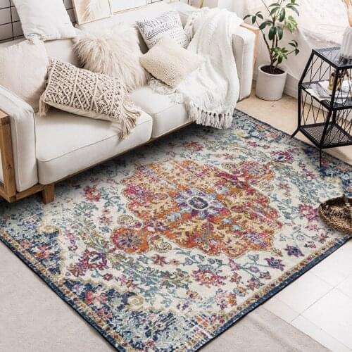 Retro Floral Carpet Bohemia Large Area rugs Living Room Carpet Ethnic Style Kitchen Floor Mats Bedroom Carpet Floor Mat120x160cm