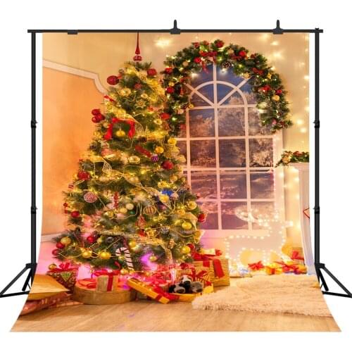 Lyavshi Interior Christmas Tree light Photography Background Xmas new year Photographic Backdrop for Photo Studio