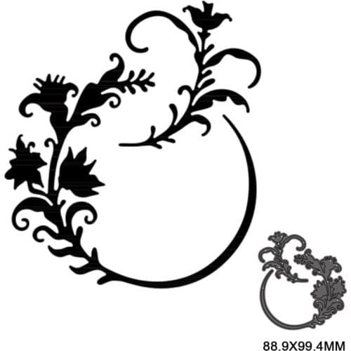 Metal cutting dies cut die mold blooming wreath Scrapbook paper card making craft knife mould blade punch stencils dies 2021