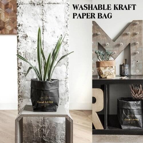 Multifunction kraft bag Shimmering Reuse Storage Bag Pots succulent Plant Flowers Grow Flower Pot Bag hanging Basket