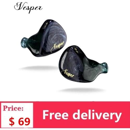 QOA Vesper Headphone 1BA+1DD Hybrid Driver HIFI DJ Monitor Earphone Earbuds Headset With 2Pin Detachable Cable KZ ZSX ZSN
